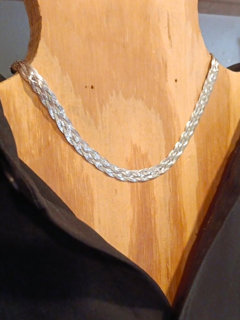STERLING TRIPLE BRAIDED NECKLACE